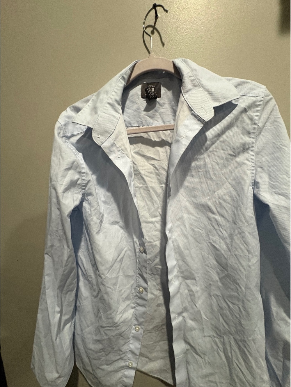 H and M Light Blue Button Down Shirt Size 10